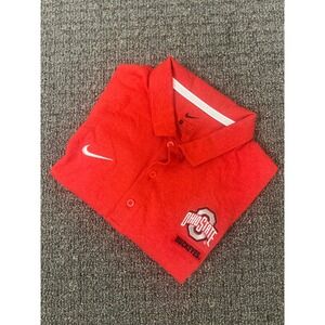 Nike Ohio State Buckeyes Polo Shirt Mens Medium Football Collegiate Golf NWT‎